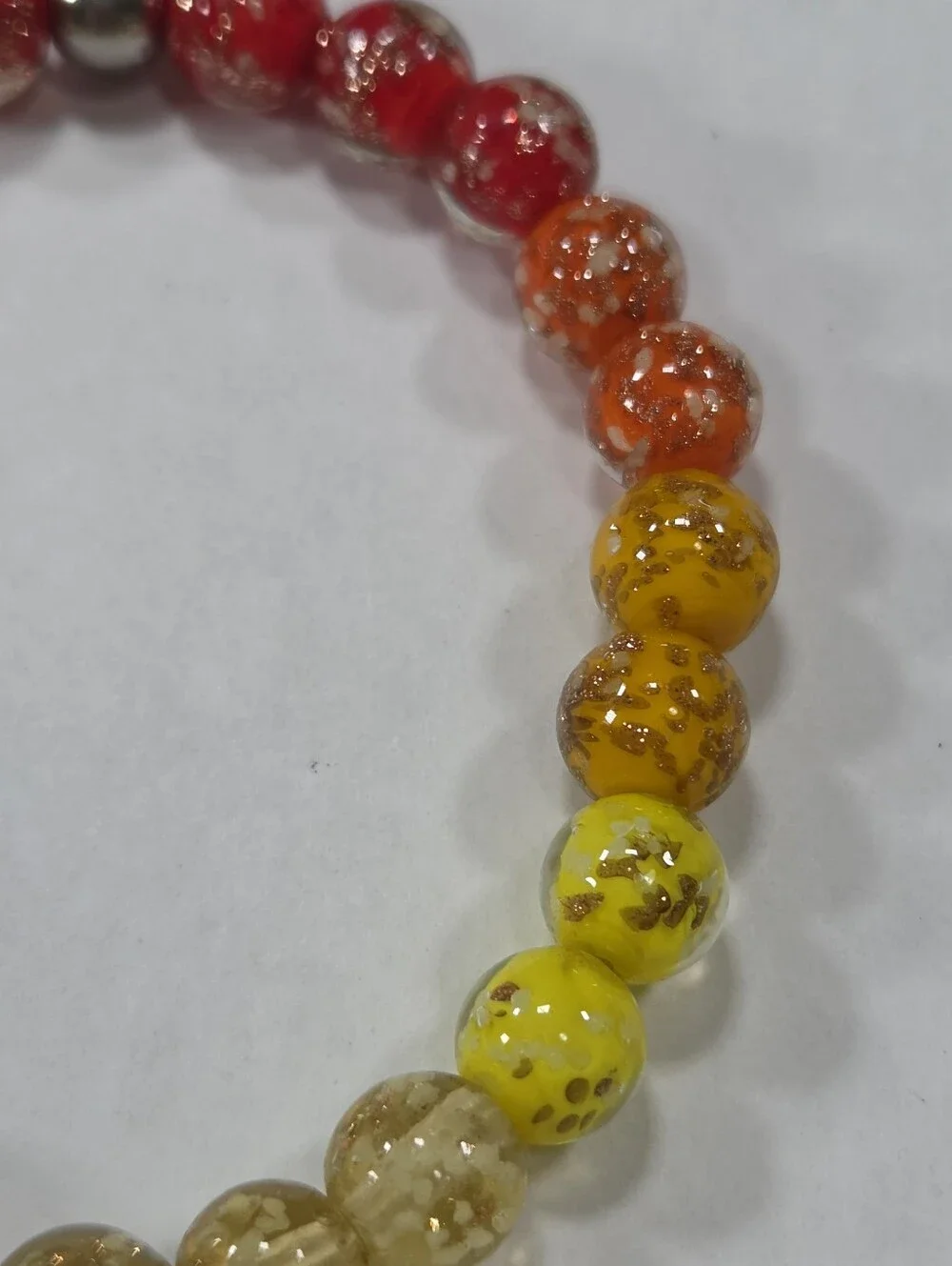 🆕️ NOGU Harvest Ombre .925 Sterling Silver Firefly Glass Bracelet